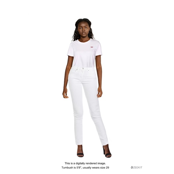 Levi’s 721 HIGH RISE SKINNY WOMEN'S JEANS. White. - Picture 3 of 12